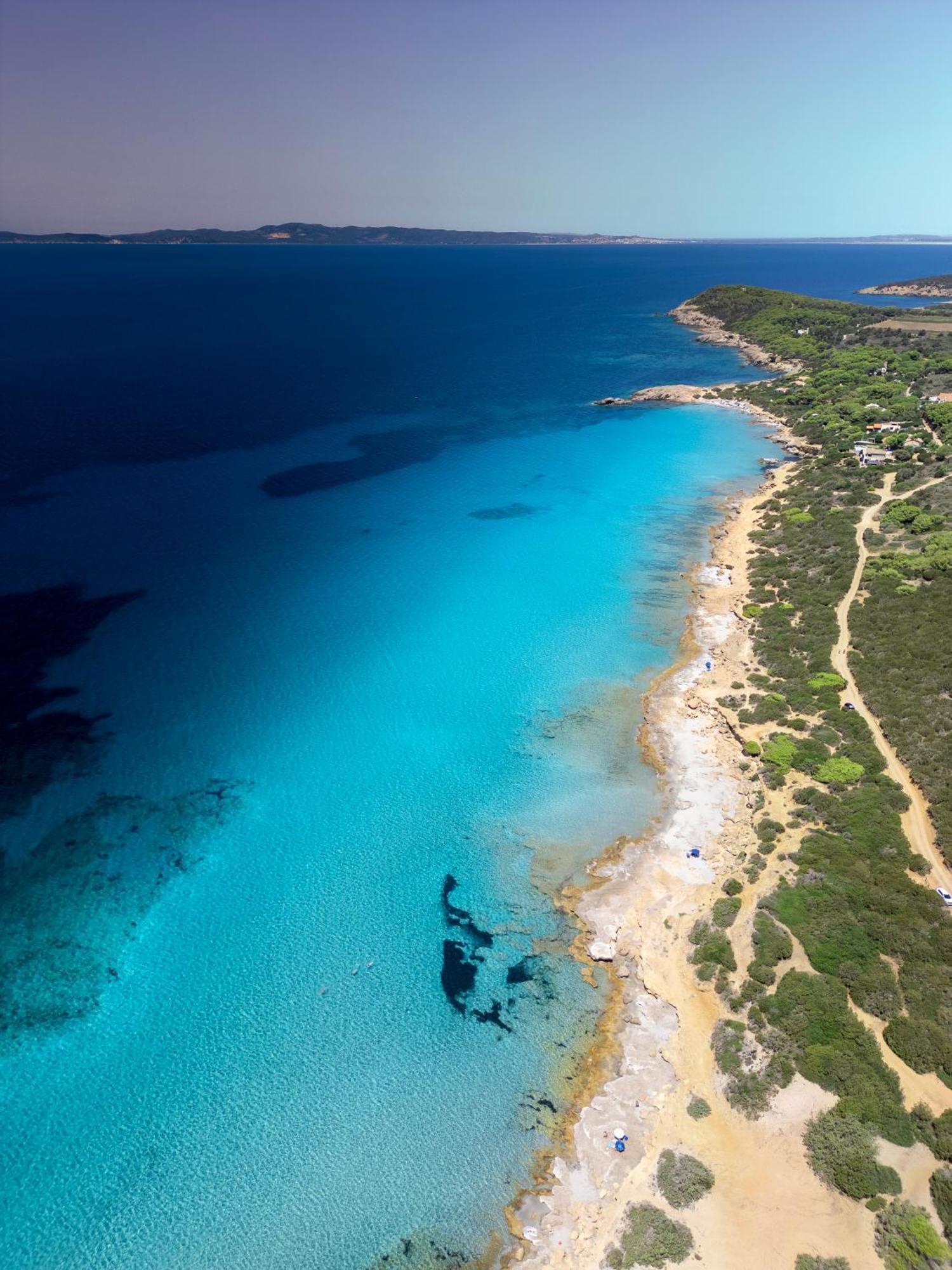 Rustico Porto Pino 30 Mt Dalla Spiaggia Buitenkant foto