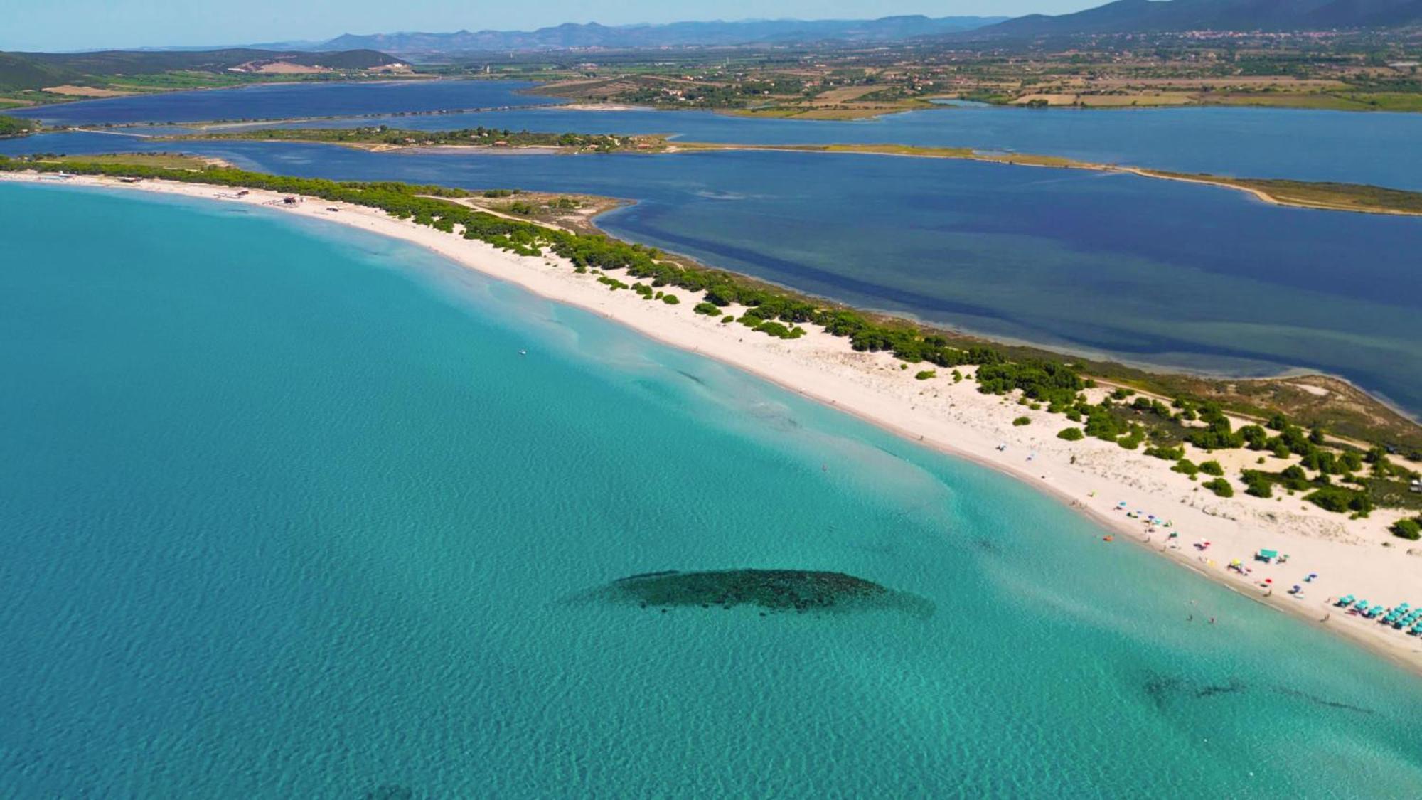 Rustico Porto Pino 30 Mt Dalla Spiaggia Buitenkant foto
