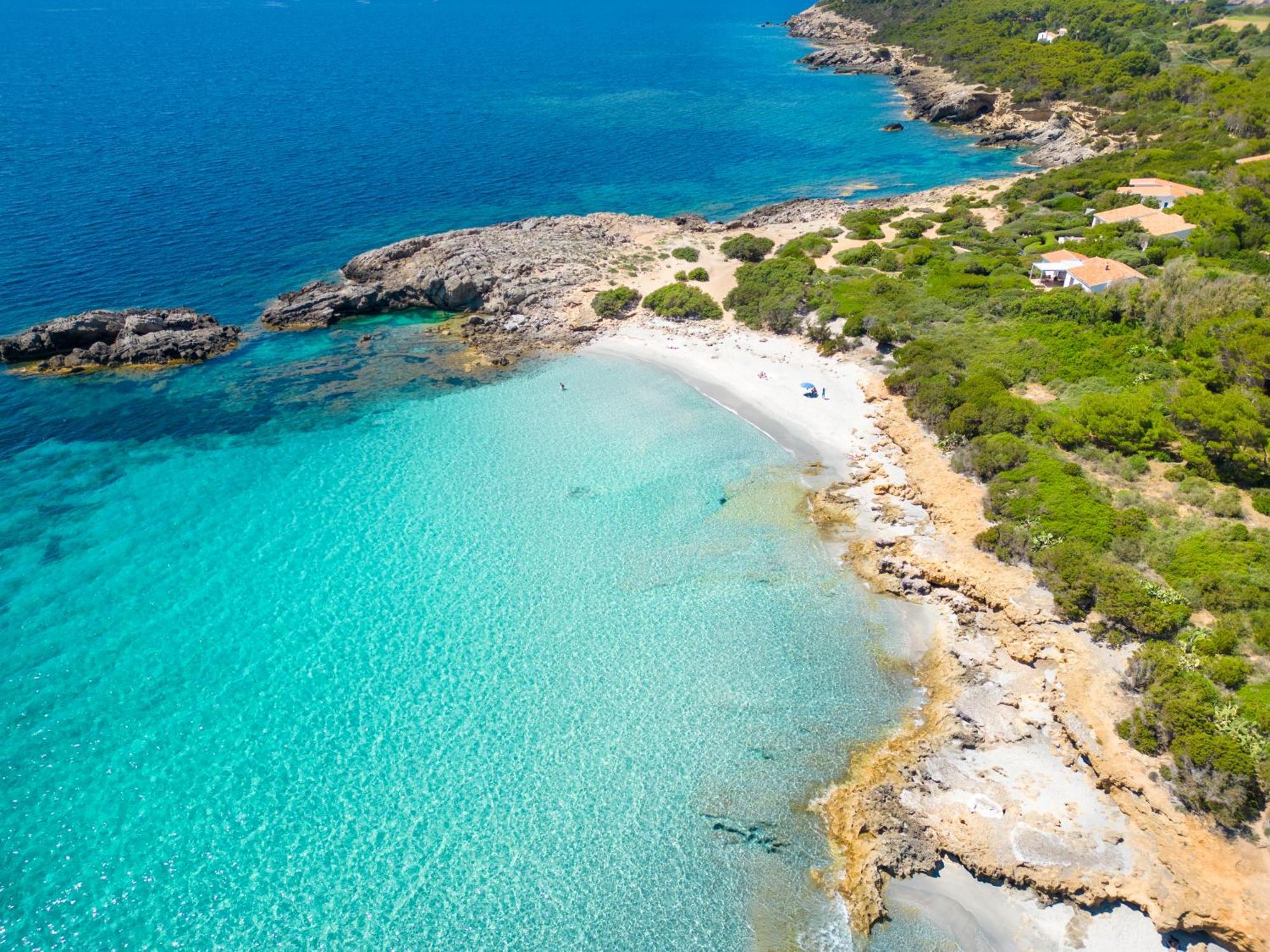 Rustico Porto Pino 30 Mt Dalla Spiaggia Buitenkant foto