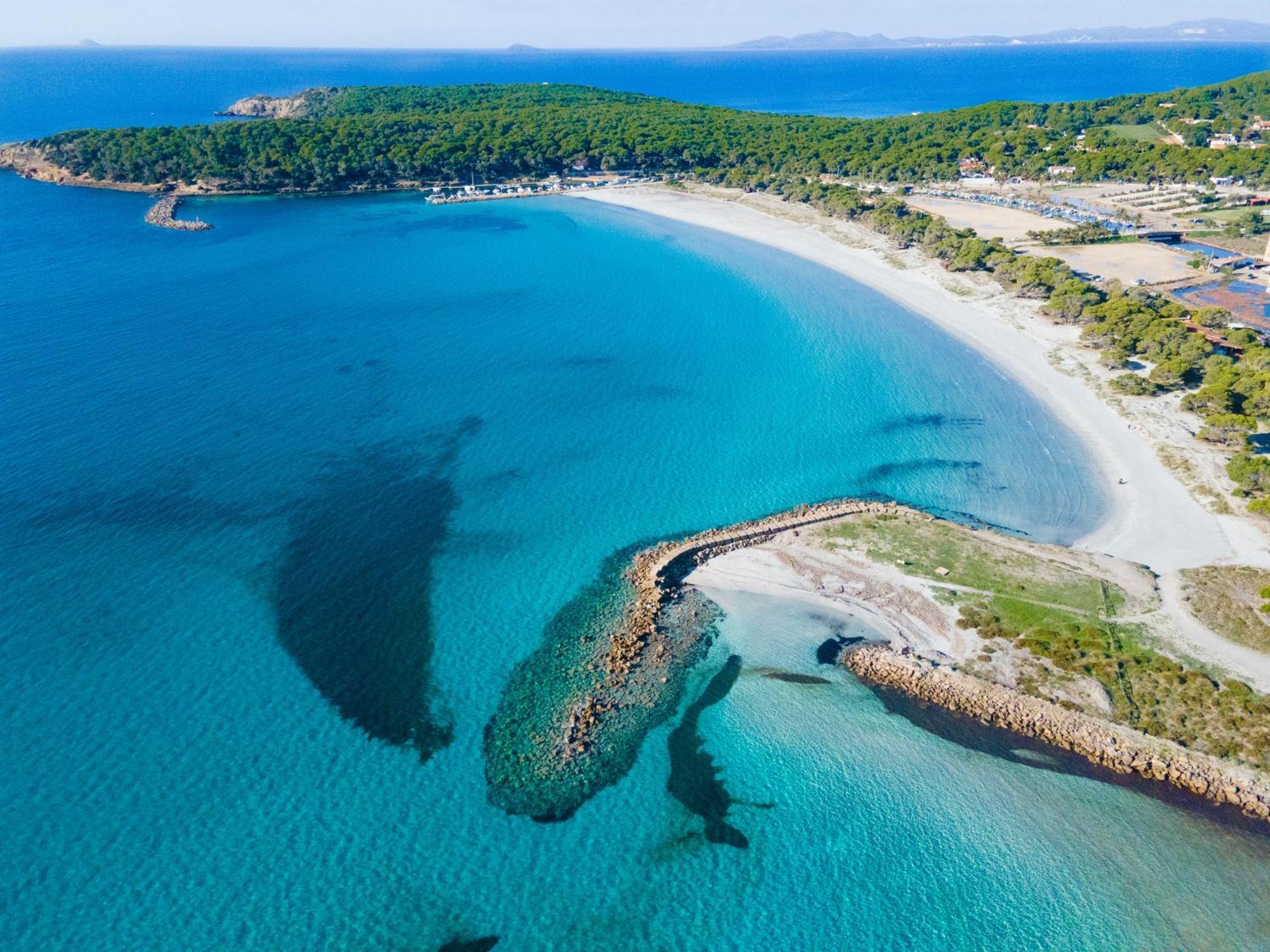 Rustico Porto Pino 30 Mt Dalla Spiaggia Buitenkant foto