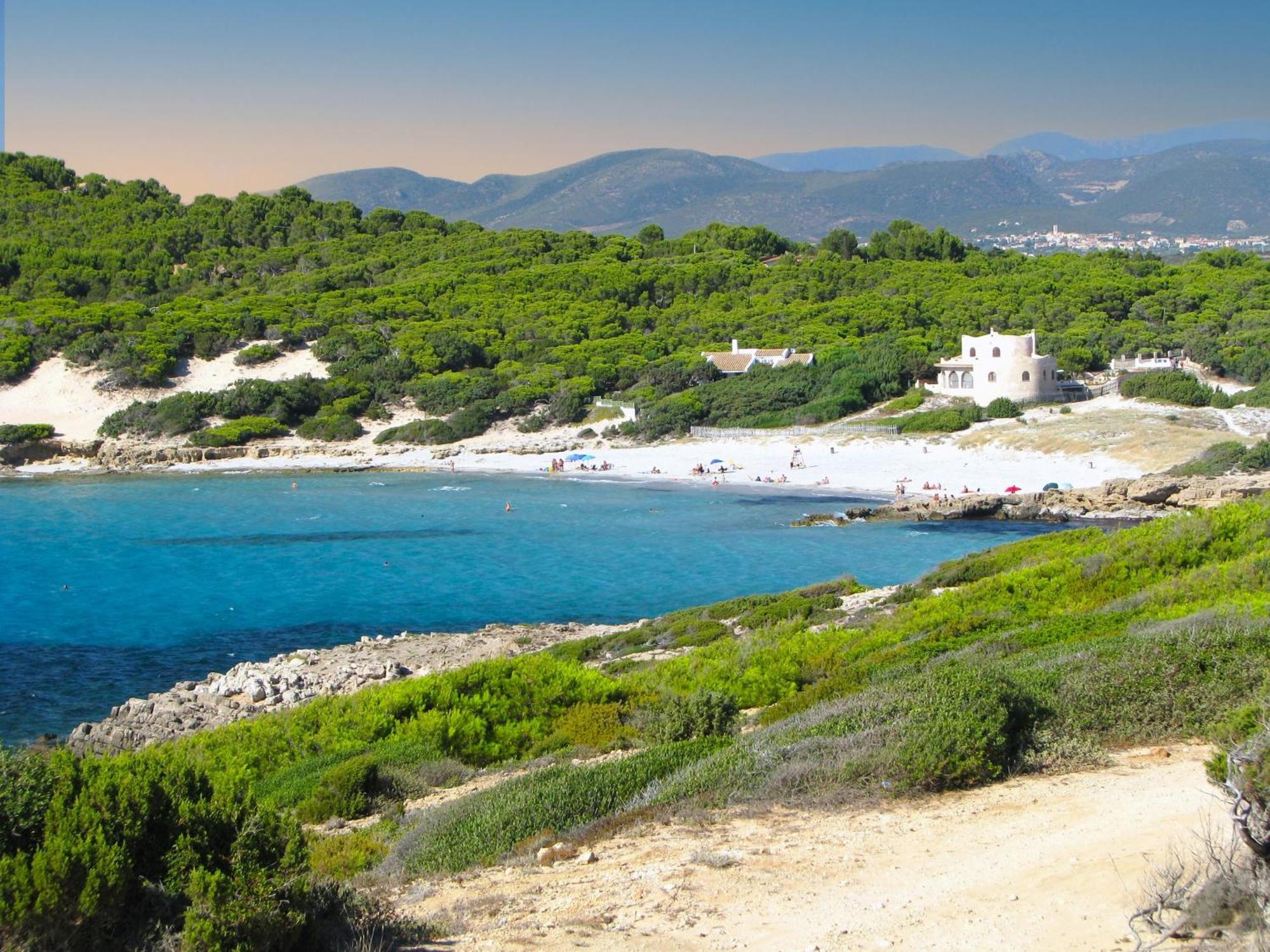 Rustico Porto Pino 30 Mt Dalla Spiaggia Buitenkant foto